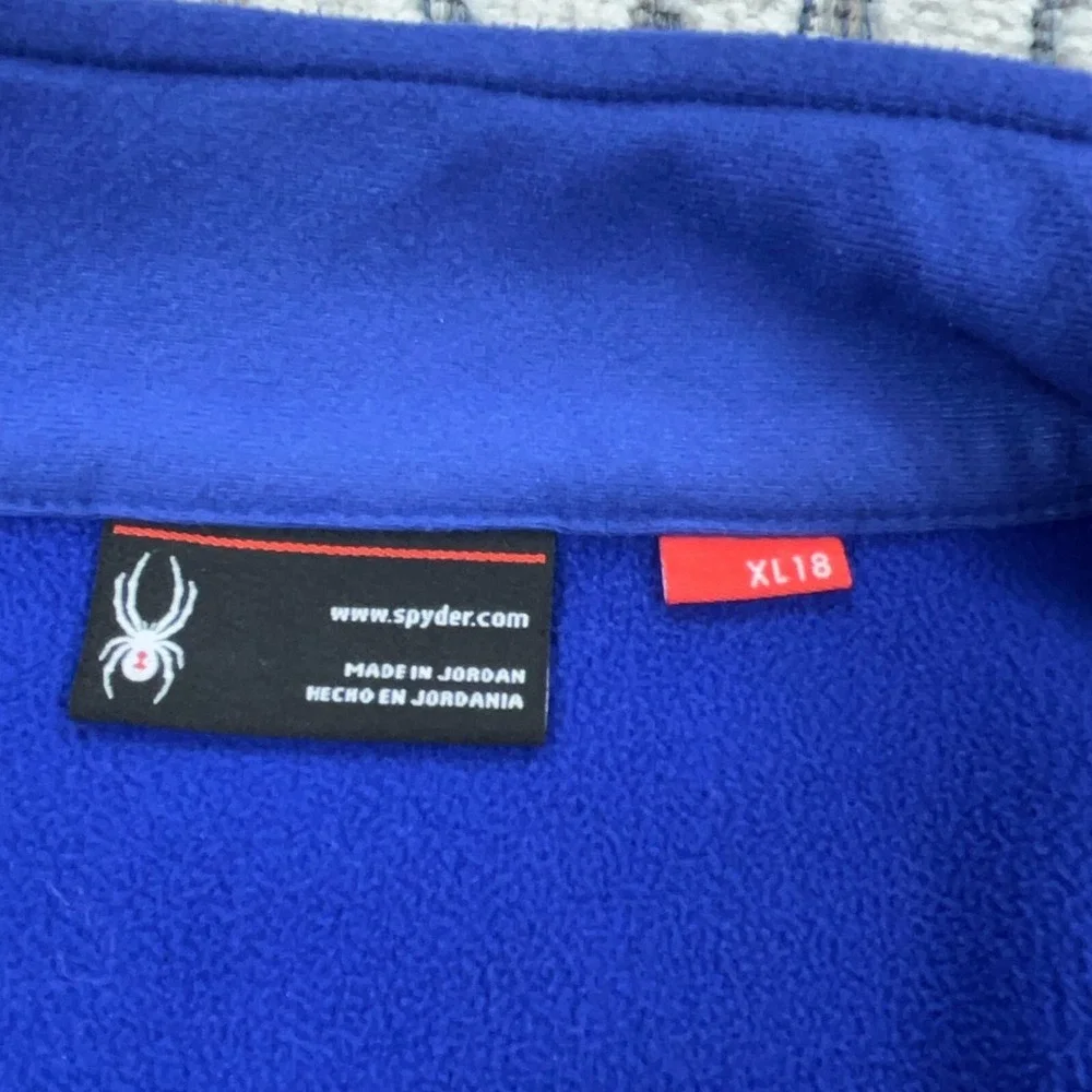Spyder Jacket Girls XL Blue Thermal Fleece Lined Sweater Sweatshirt Layer Youth* - Picture 8 of 13